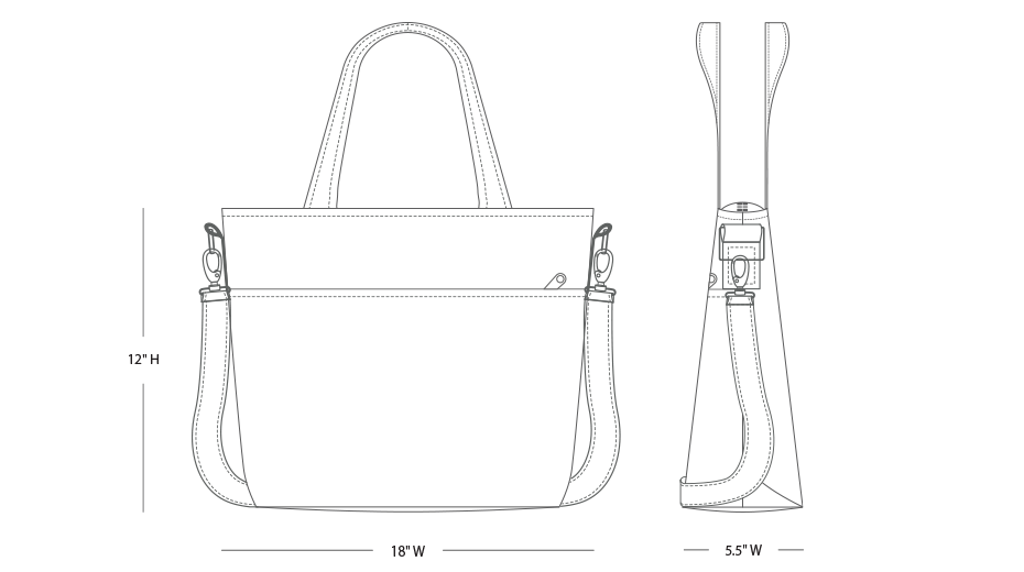 Stripes Cooler Tote - Small