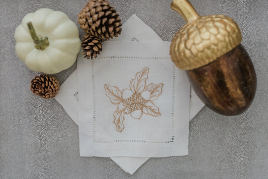 Acorn Sketch Cocktail Napkins