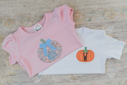 Kids Pumpkin Applique Top