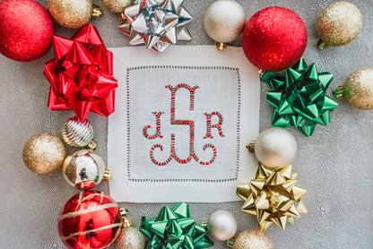 Christmas Varigated Thread Monogram