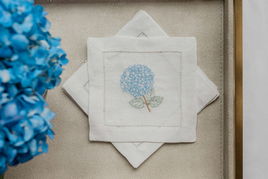 Hydrangea Cocktail Napkins