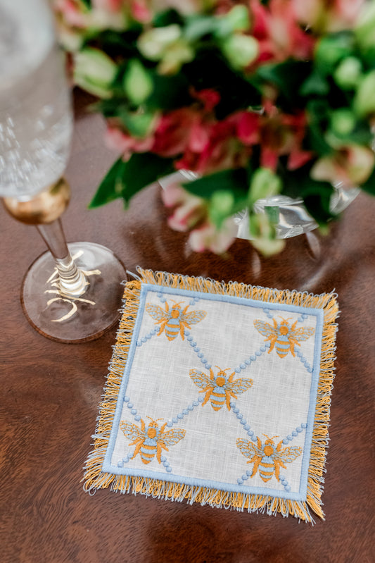 Bee Fringe Cocktail Napkin