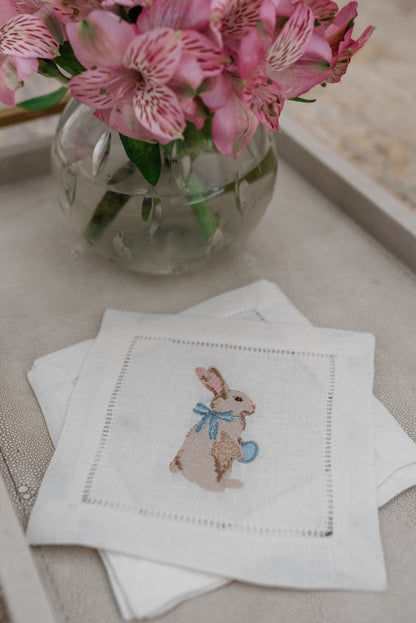 Vintage Bunny Cocktail Napkins