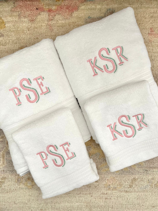 Personalized Bath and Hand Towels