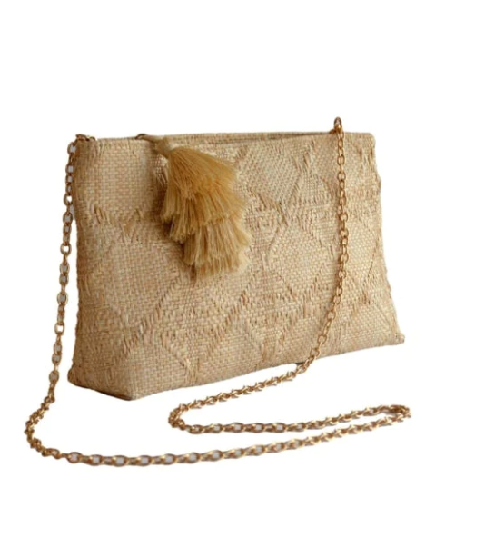 TRVL Luxe Bali Straw Clutch